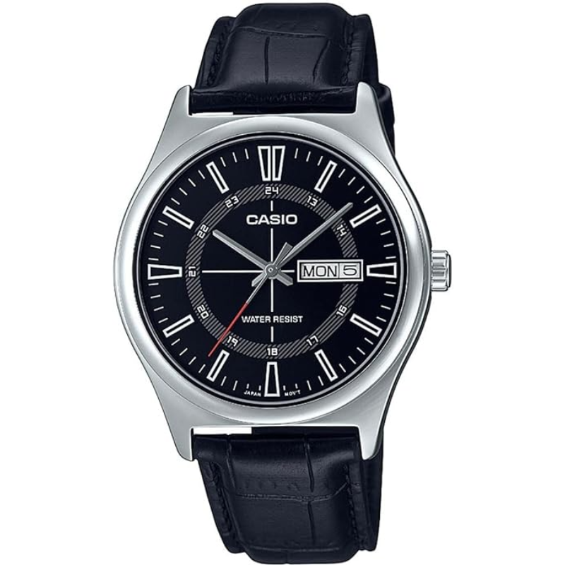 Casio Enticer Analog Watch for Men with Leather Band, Water Resistant, MTP-V006L-1CUDF, Black-Black
Casio Enticer Analog Watch for Men with Leather Band, Water Resistant, MTP-V006L-1CUDF, Black-Black