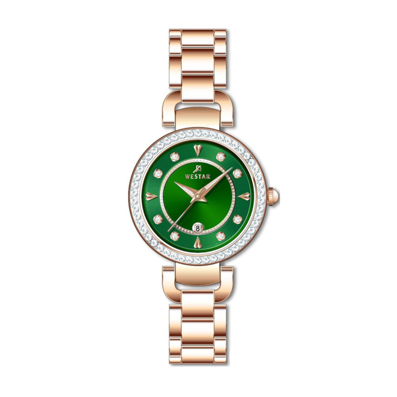Westar Analog Watch for Women with Stainless Steel Band, Water Resistant, 00167PPN605, Rose Gold-Green
Westar Analog Watch for Women with Stainless Steel Band, Water Resistant, 00167PPN605, Rose Gold-Green