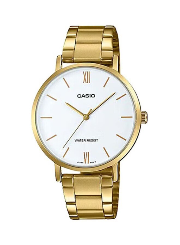 Casio Dress Analog Wrist Watch for Men with Stainless Steel Band, Water Resistant, LTP-VT01G-7B, Gold-White
Casio Dress Analog Wrist Watch for Men with Stainless Steel Band, Water Resistant, LTP-VT01G-7B, Gold-White