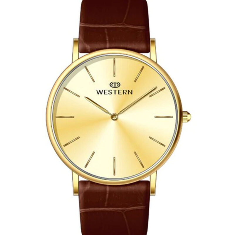 Western Analog Watch for Men with Leather Band and Chronograph, W7185GGP010J, Brown-Gold
Western Analog Watch for Men with Leather Band and Chronograph, W7185GGP010J, Brown-Gold