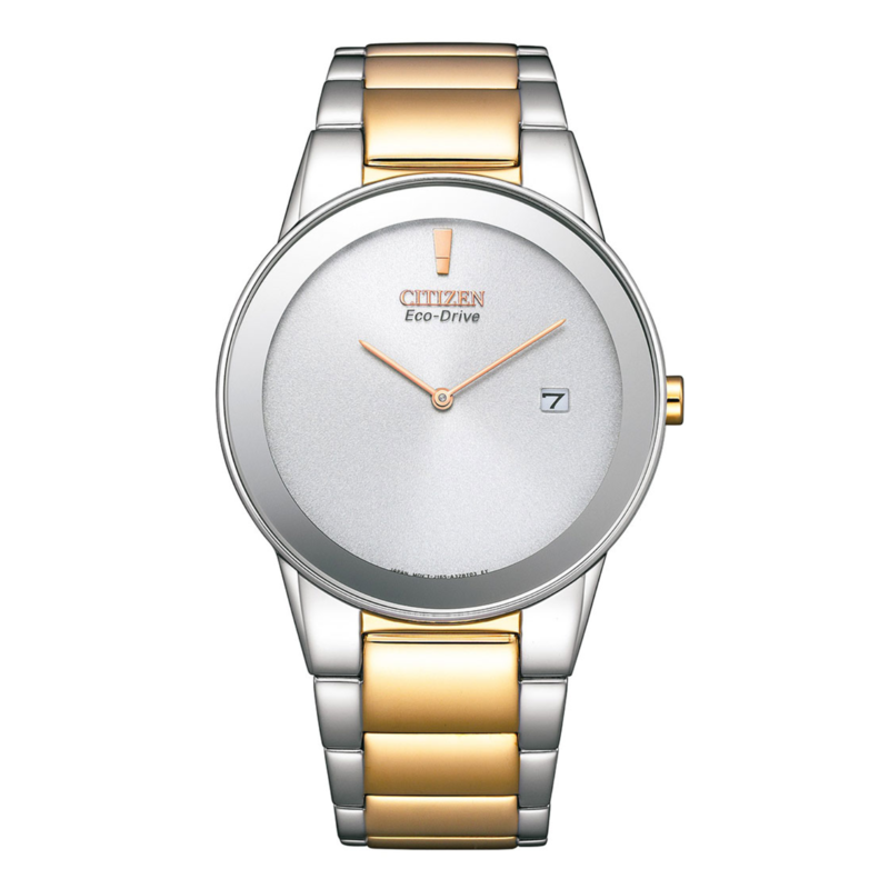 Citizen Eco-Drive Analog Watch for Men with Stainless Steel Band, Water Resistant, AU1064-85A, Silver/gold-White
Citizen Eco-Drive Analog Watch for Men with Stainless Steel Band, Water Resistant, AU1064-85A, Silver/gold-White