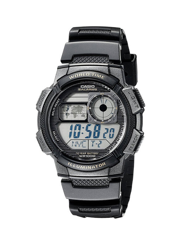Casio Youth Digital Watch for Men with Resin Band, Water Resistant, AE-1000W-1A, Grey-Black
Casio Youth Digital Watch for Men with Resin Band, Water Resistant, AE-1000W-1A, Grey-Black