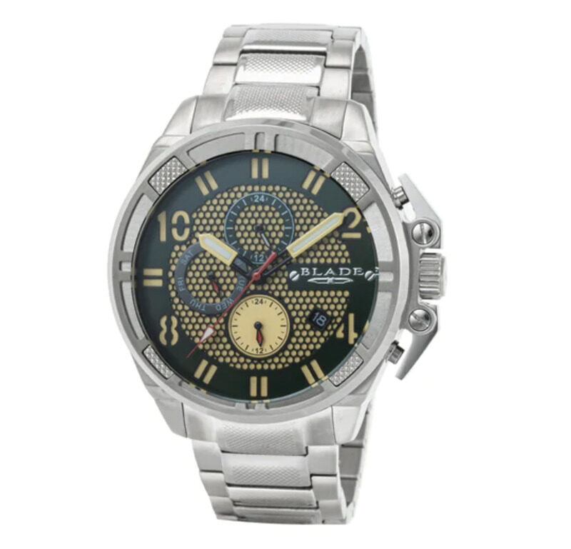 Blade Crossfire Analog Watch for Men with Stainless Steel Band, Water Resistant and Chronograph, 3676G2SES, Silver-Multicolour
Blade Crossfire Analog Watch for Men with Stainless Steel Band, Water Resistant and Chronograph, 3676G2SES, Silver-Multicolour