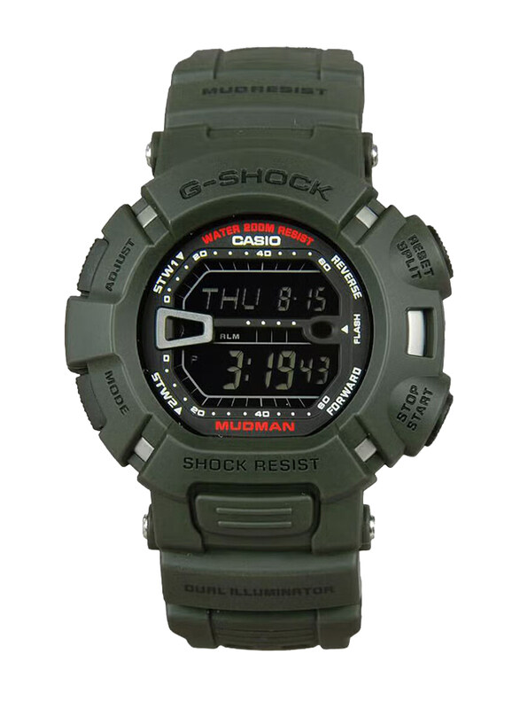 G-Shock Digital Watch for Men with Resin Band, Water Resistant, G-9000-3VDR, Green-Grey
G-Shock Digital Watch for Men with Resin Band, Water Resistant, G-9000-3VDR, Green-Grey