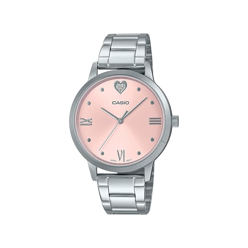 Casio Analog Watch for Women with Stainless Steel Band, Water Resistant, LTP-2022VD-4CDR, Silver-Pink
Casio Analog Watch for Women with Stainless Steel Band, Water Resistant, LTP-2022VD-4CDR, Silver-Pink