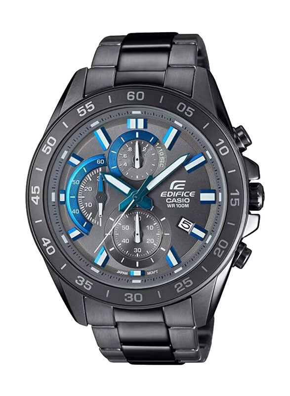 Casio Edifice Analog Quartz Watch for Men with Stainless Steel Band, Water Resistant and Chronograph, EFV-550GY-8AVUEF, Black/Blue
Casio Edifice Analog Quartz Watch for Men with Stainless Steel Band, Water Resistant and Chronograph, EFV-550GY-8AVUEF, Black/Blue