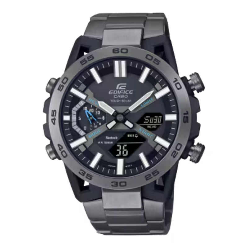 Casio Edifice Analog/Digital Watch for Men with Stainless Steel Band, Water Resistant and Chronograph, ECB-2000DC-1ADF, Black-Black
Casio Edifice Analog/Digital Watch for Men with Stainless Steel Band, Water Resistant and Chronograph, ECB-2000DC-1ADF, Black-Black