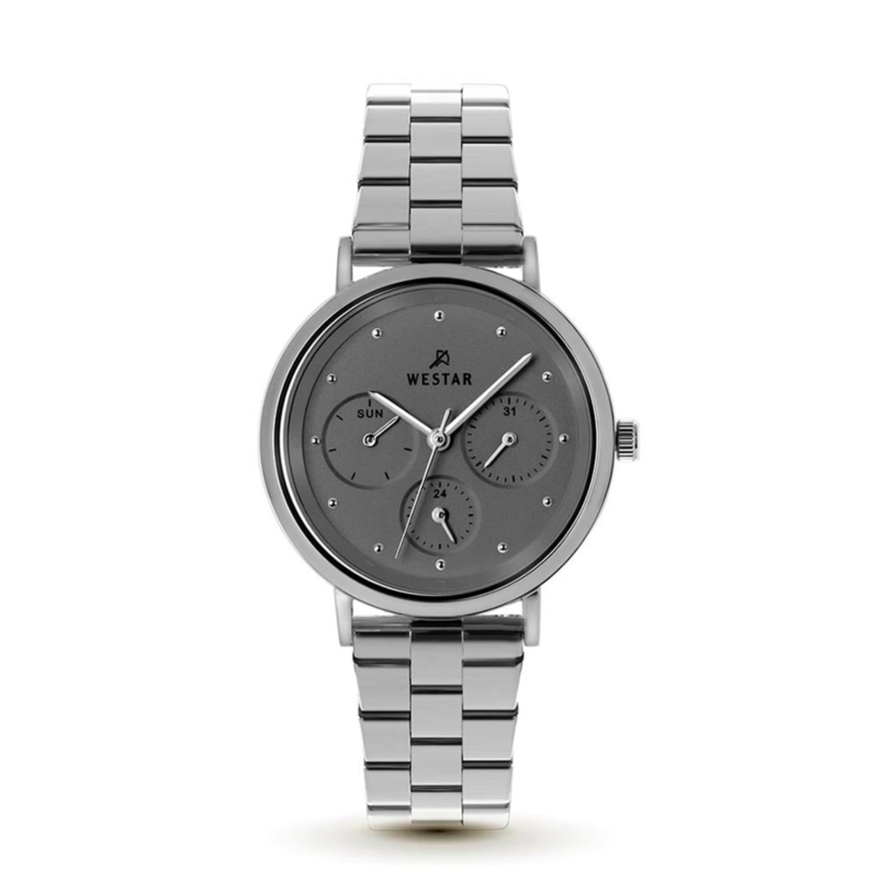 Westar Analog Watch for Women with Stainless Steel Band, Water Resistant and Chronograph, 00143STN106, Silver-Grey
Westar Analog Watch for Women with Stainless Steel Band, Water Resistant and Chronograph, 00143STN106, Silver-Grey