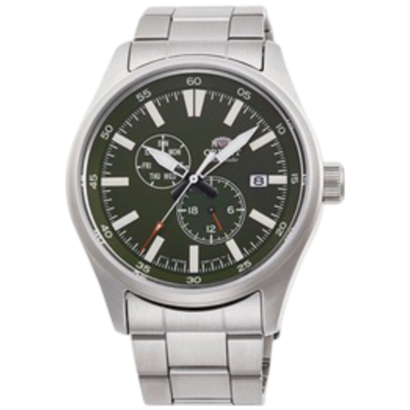 Orient Analog Watch for Men with Stainless Steel Band, Water Resistant, OW-RAAG0432, Silver-Green
Orient Analog Watch for Men with Stainless Steel Band, Water Resistant, OW-RAAG0432, Silver-Green