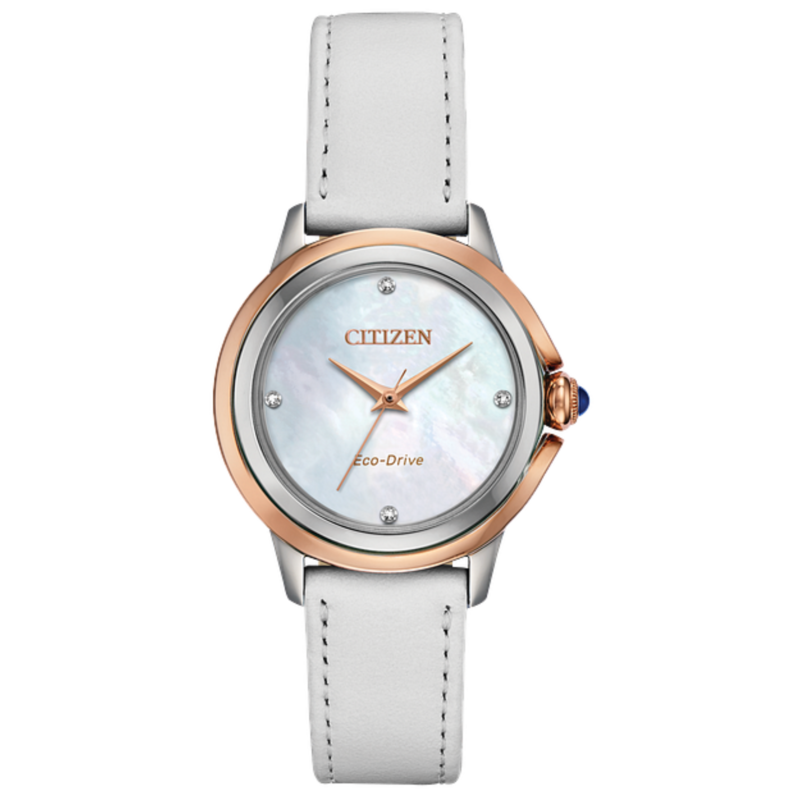 Citizen Analog Watch for Women with Leather Band, Water Resistant, EM07G6-08Y, White-Multicolour
Citizen Analog Watch for Women with Leather Band, Water Resistant, EM07G6-08Y, White-Multicolour