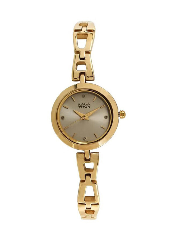 Titan Raga Analog Watch for Women with Stainless Steel Band, Water Resistant, 2540YM06, Gold-Silver
Titan Raga Analog Watch for Women with Stainless Steel Band, Water Resistant, 2540YM06, Gold-Silver