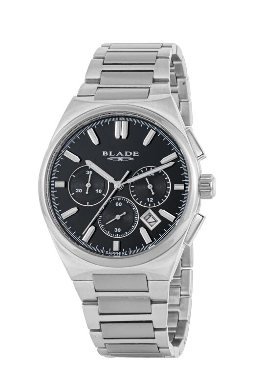 BLADE Merit Chronograph Black 3636G2SNS SS Case & Band Chronograph Men's Watch
BLADE Merit Chronograph Black 3636G2SNS SS Case & Band Chronograph Men's Watch