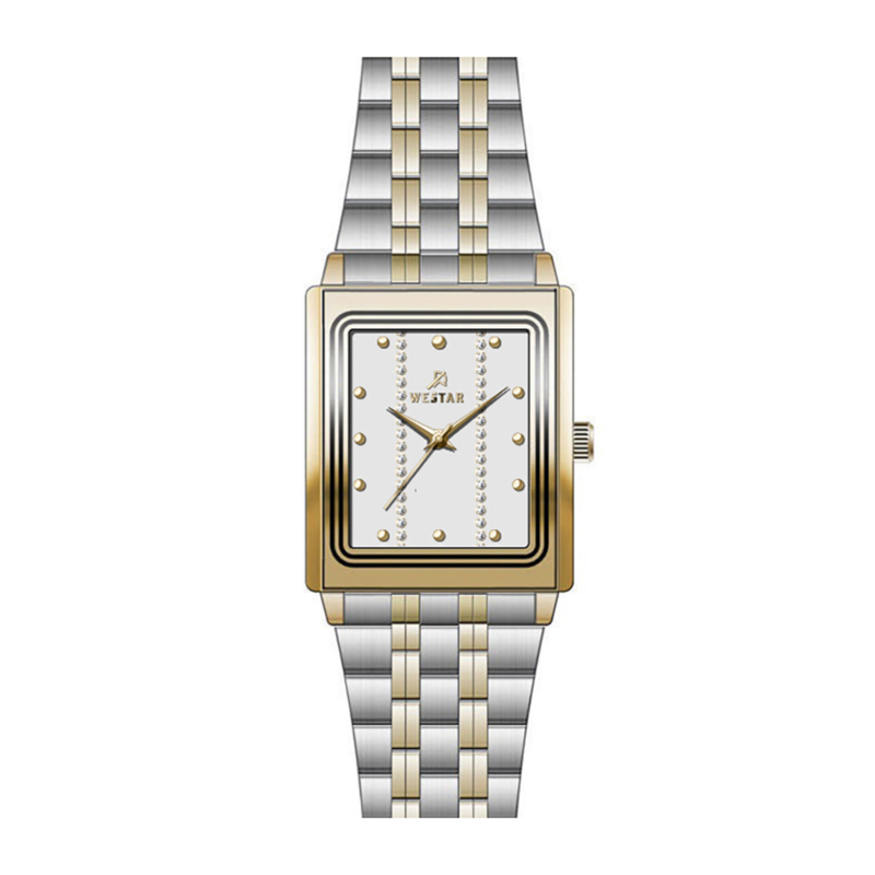 Westar Analog Watch for Women with Stainless Steel Band, Water Resistant, EX6586CBN107, Silver/gold-White
Westar Analog Watch for Women with Stainless Steel Band, Water Resistant, EX6586CBN107, Silver/gold-White