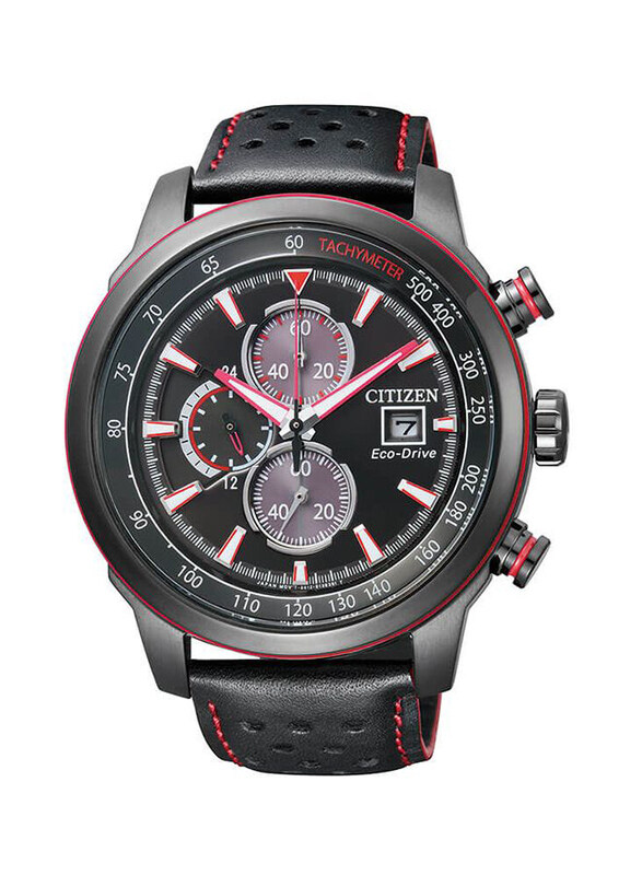 Citizen Analog Watch for Men with Leather Band, Chronograph and Water Resistant, CA0576-08E, Black
Citizen Analog Watch for Men with Leather Band, Chronograph and Water Resistant, CA0576-08E, Black