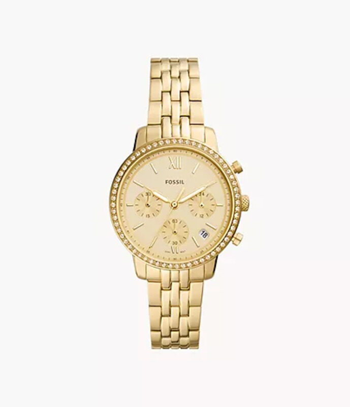 Fossil Neutra Analog Watch for Women with Stainless Steel Band, Water Resistant and Chronograph, ES5219, Gold-Gold
Fossil Neutra Analog Watch for Women with Stainless Steel Band, Water Resistant and Chronograph, ES5219, Gold-Gold