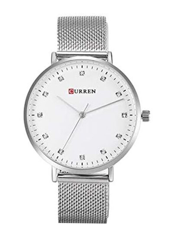 Curren Analog Watch for Women with Stainless Steel Band, Water Resistant, 9023, Silver-White
Curren Analog Watch for Women with Stainless Steel Band, Water Resistant, 9023, Silver-White