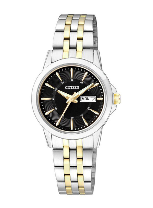 Citizen Analog Watch for Women with Stainless Steel Band, Water Resistant, EQ0608-55E, Silver/Gold-Black
Citizen Analog Watch for Women with Stainless Steel Band, Water Resistant, EQ0608-55E, Silver/Gold-Black