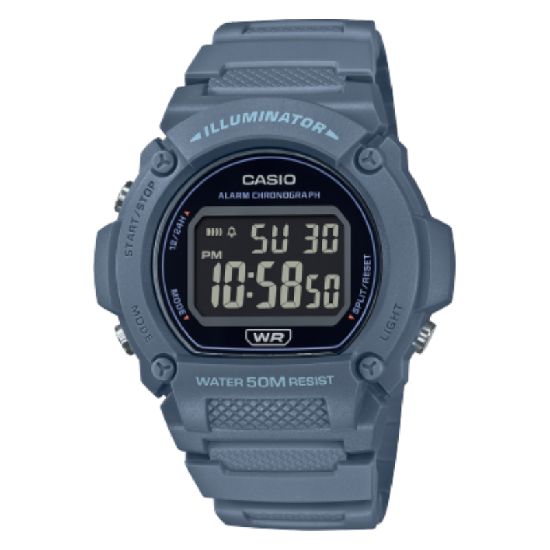 Casio Standard Series Digital Watch for Men with Plastic Band, Water Resistant, W-219HC-2BVDF, Grey-Black
Casio Standard Series Digital Watch for Men with Plastic Band, Water Resistant, W-219HC-2BVDF, Grey-Black