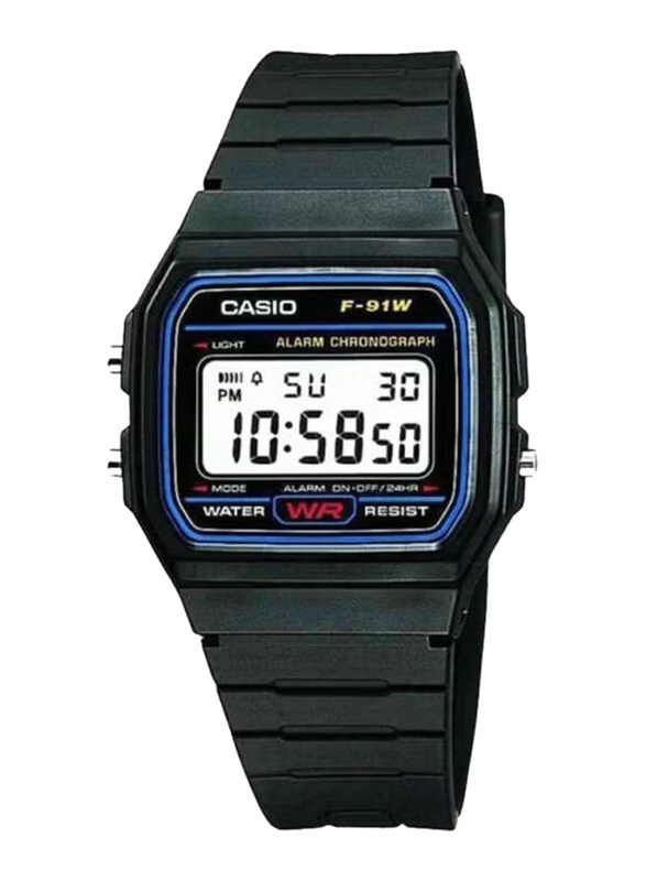Casio Youth Digital Quartz Watch for Men with Resin Band, Water Resistant, F-91W-1D, Black
Casio Youth Digital Quartz Watch for Men with Resin Band, Water Resistant, F-91W-1D, Black