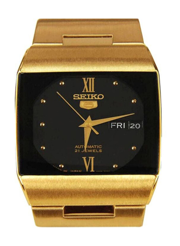 Seiko Analog Wrist Watch for Men with Stainless Steel Band, Water Resistant, SNY014J1, Gold-Black
Seiko Analog Wrist Watch for Men with Stainless Steel Band, Water Resistant, SNY014J1, Gold-Black