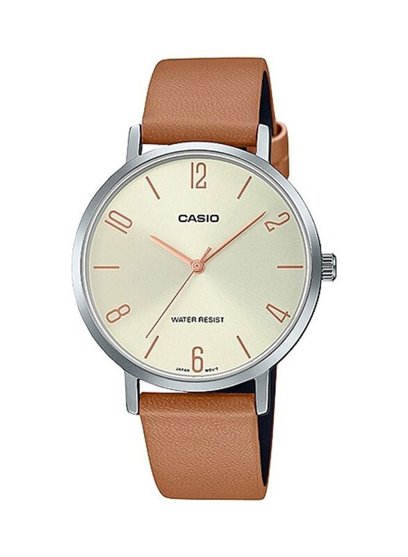 Casio Dress Analog Watch for Women with Leather Band, Water Resistant, LTP-VT01L-5B, Brown-Beige
Casio Dress Analog Watch for Women with Leather Band, Water Resistant, LTP-VT01L-5B, Brown-Beige