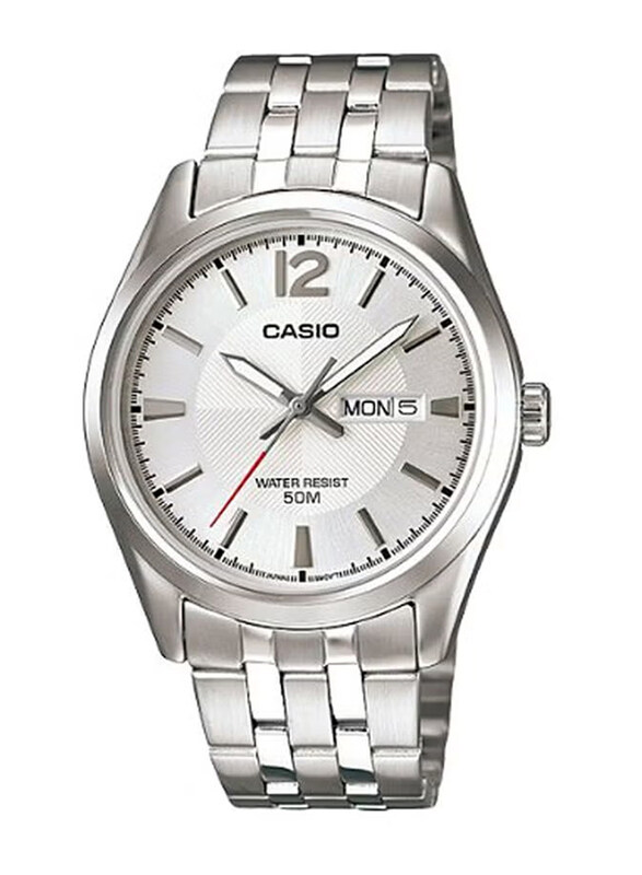 Casio Fabric Analog Quartz Watch for Men with Stainless Steel Band, Water Resistant, MTP-1335D-7AVDF, Silver
Casio Fabric Analog Quartz Watch for Men with Stainless Steel Band, Water Resistant, MTP-1335D-7AVDF, Silver