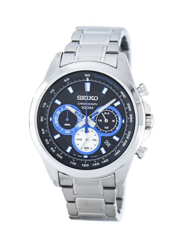 Seiko Analog Watch for Men with Stainless Steel Band, Water Resistant, SSB243P1, Silver-Blue
Seiko Analog Watch for Men with Stainless Steel Band, Water Resistant, SSB243P1, Silver-Blue