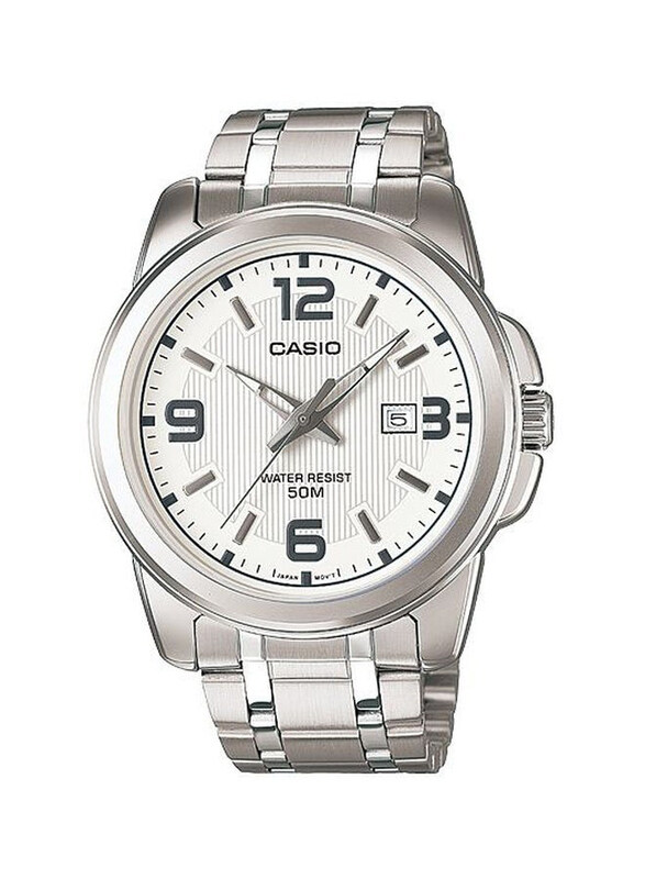 Casio Analog Watch for Men with Stainless Steel Band, Water Resistant, MTP-1314D-7AVDF, Silver-White
Casio Analog Watch for Men with Stainless Steel Band, Water Resistant, MTP-1314D-7AVDF, Silver-White