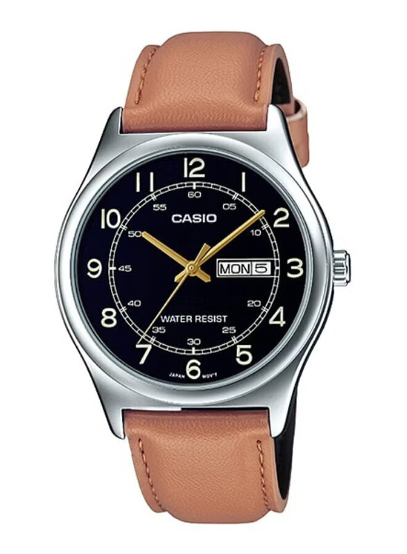 Casio Enticer Analog Watch for Men with Leather Band, Water Resistant, MTP-V006L-1B3UDF, Brown-Black
Casio Enticer Analog Watch for Men with Leather Band, Water Resistant, MTP-V006L-1B3UDF, Brown-Black