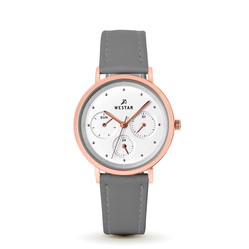 Westar Analog Watch for Women with Leather Band, Water Resistant and Chronograph, 00142PPN651, Grey-White
Westar Analog Watch for Women with Leather Band, Water Resistant and Chronograph, 00142PPN651, Grey-White