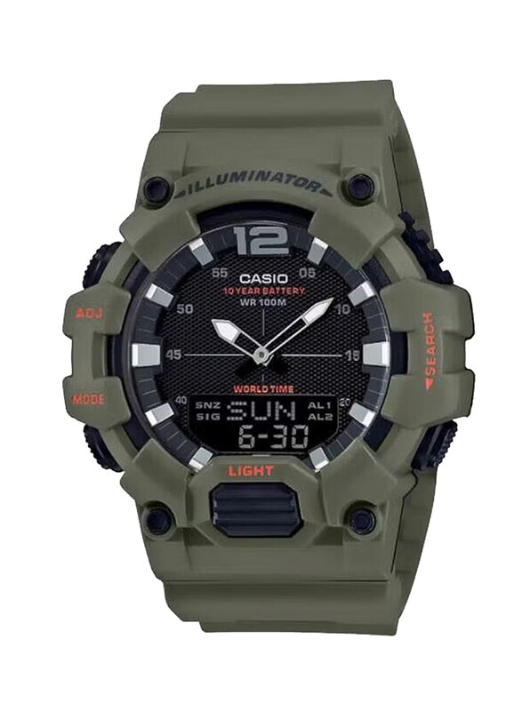 Casio Youth Analog + Digital Watch for Men with Resin Band, Water Resistant, HDC-700-3A2VDF, Green-Black
Casio Youth Analog + Digital Watch for Men with Resin Band, Water Resistant, HDC-700-3A2VDF, Green-Black