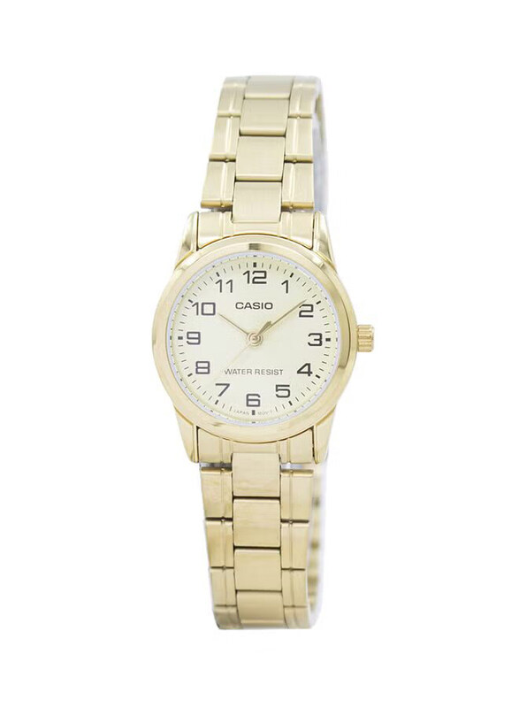 Casio Dress Analog Watch for Women with Stainless Steel Band, Water Resistant, LTP-V001G-9BUDF, Gold-White
Casio Dress Analog Watch for Women with Stainless Steel Band, Water Resistant, LTP-V001G-9BUDF, Gold-White