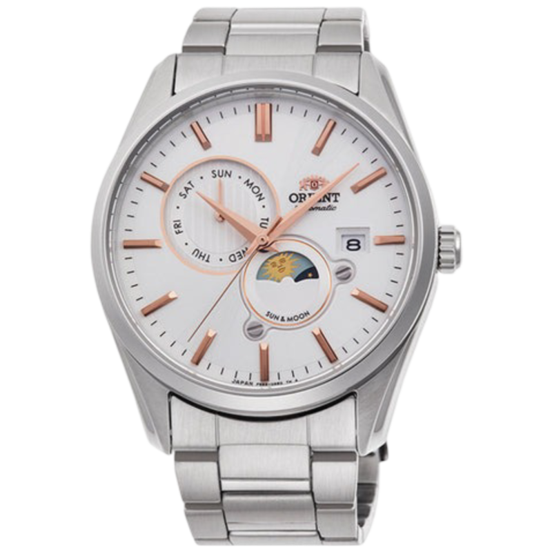 Orient Analog Watch for Men with Stainless Steel Band, Water Resistant and Chronograph, OW-RAAK0301, Silver-White
Orient Analog Watch for Men with Stainless Steel Band, Water Resistant and Chronograph, OW-RAAK0301, Silver-White