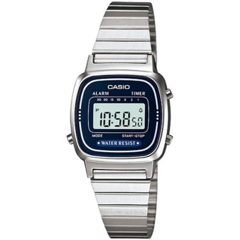 Casio Vintage Series Digital Watch for Women with Stainless Steel Band, Water Resistant, LA670WA-2DF, Silver-Blue
Casio Vintage Series Digital Watch for Women with Stainless Steel Band, Water Resistant, LA670WA-2DF, Silver-Blue