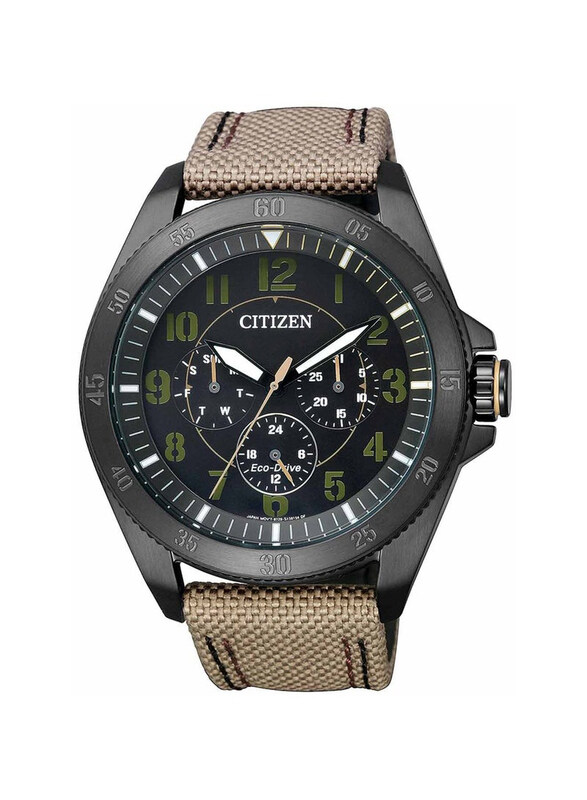 Citizen Analog Watch for Men with Nylon Band, Water Resistant, CTZQTZ-BU2035-05E, Brown-Black
Citizen Analog Watch for Men with Nylon Band, Water Resistant, CTZQTZ-BU2035-05E, Brown-Black