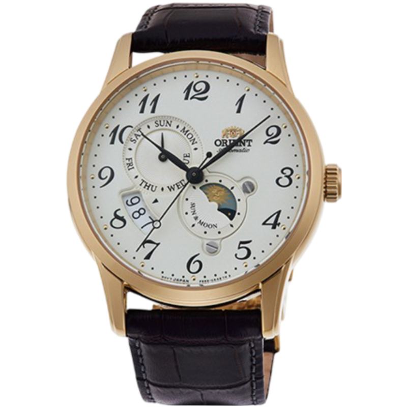 Orient Analog Watch for Men with Leather Band, Water Resistant and Chronograph, OW-RAAK0002, Brown-White
Orient Analog Watch for Men with Leather Band, Water Resistant and Chronograph, OW-RAAK0002, Brown-White