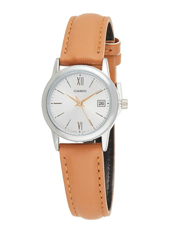 Casio Analog Watch for Women with Leather Band, Water Resistant, LTP-V002L-7B3UDF, Light Brown-White
Casio Analog Watch for Women with Leather Band, Water Resistant, LTP-V002L-7B3UDF, Light Brown-White