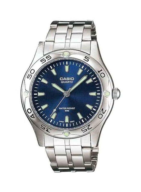 Casio Enticer Analog Watch for Men with Stainless Steel Band, Water Resistant, MTP-1243D-2AV, Silver-Blue
Casio Enticer Analog Watch for Men with Stainless Steel Band, Water Resistant, MTP-1243D-2AV, Silver-Blue