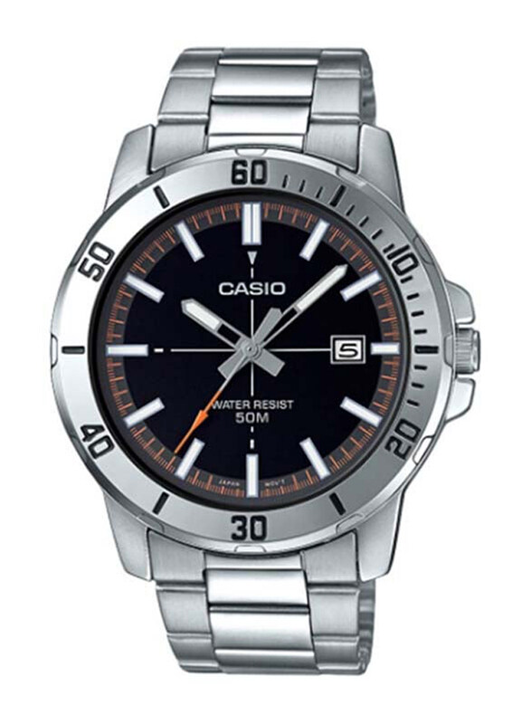Casio Analog Watch for Men with Stainless Steel Band, Water Resistant, MTP-VD01D-1E2VUDF, Silver-Black
Casio Analog Watch for Men with Stainless Steel Band, Water Resistant, MTP-VD01D-1E2VUDF, Silver-Black