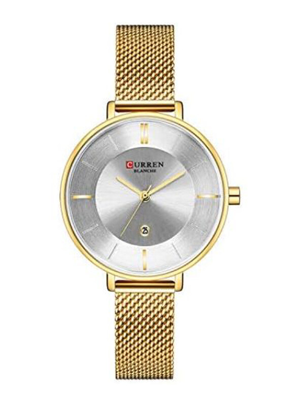 Curren Analog Watch for Women with Stainless Steel Band, Water Resistant, 9037, Gold-White
Curren Analog Watch for Women with Stainless Steel Band, Water Resistant, 9037, Gold-White