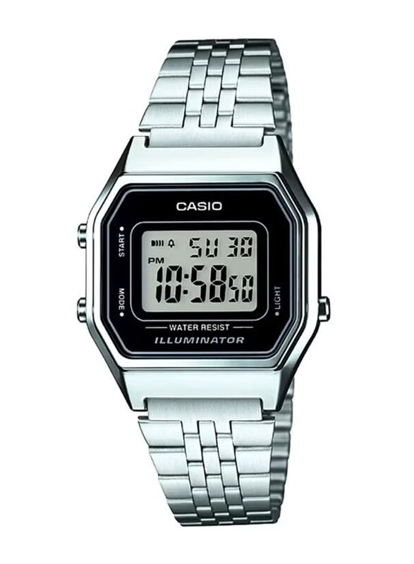 Casio Vintage Digital Watch for Women with Stainless Steel Band, Water Resistant, LA680WA-1A, Silver-Transparent
Casio Vintage Digital Watch for Women with Stainless Steel Band, Water Resistant, LA680WA-1A, Silver-Transparent