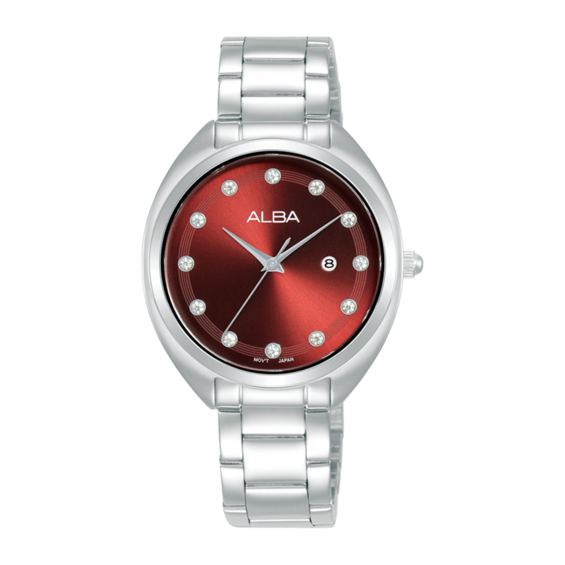 Alba Analog Watch for Women with Stainless Steel Band, Water Resistant, AH7CU3X1, Silver-Red
Alba Analog Watch for Women with Stainless Steel Band, Water Resistant, AH7CU3X1, Silver-Red