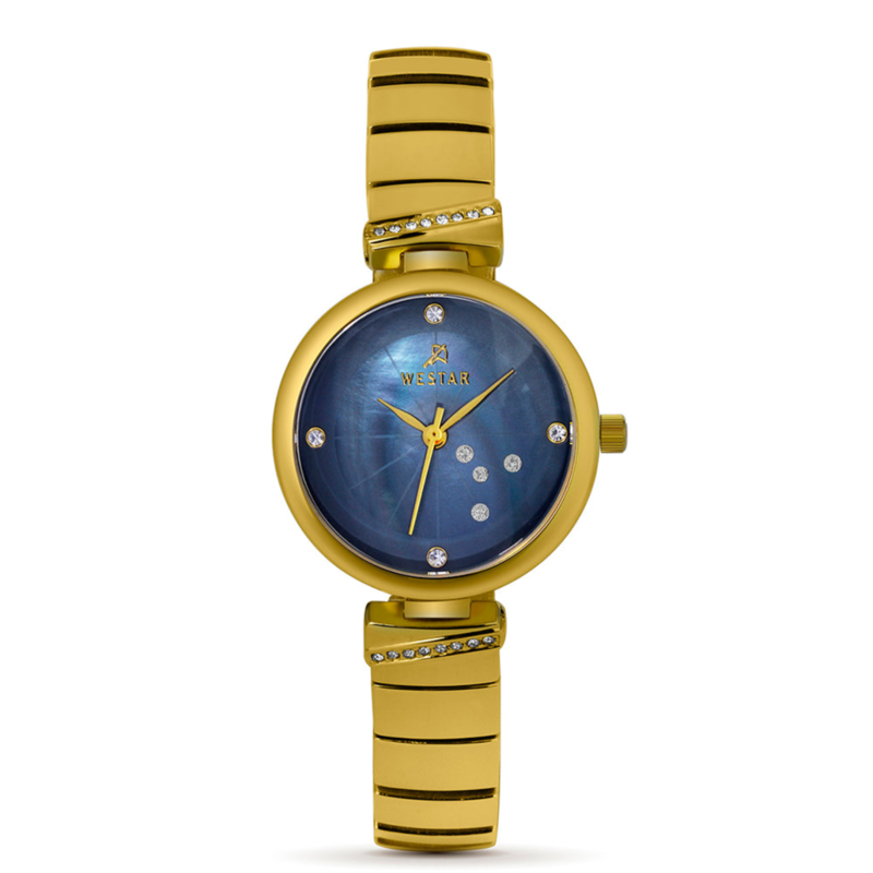 Westar Analog Watch for Women with Stainless Steel Band, Water Resistant, 00147GPN113, Gold-Blue
Westar Analog Watch for Women with Stainless Steel Band, Water Resistant, 00147GPN113, Gold-Blue