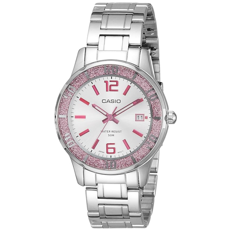 Casio Analog Watch for Women with Stainless Steel Band, Water Resistant, LTP-1359D-4AVDF, Silver-Pink
Casio Analog Watch for Women with Stainless Steel Band, Water Resistant, LTP-1359D-4AVDF, Silver-Pink