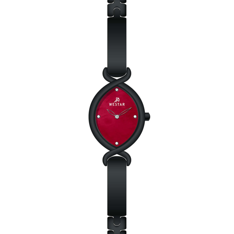 Westar Analog Watch for Women with Stainless Steel Band, Water Resistant, 20317BBN119, Black-Red
Westar Analog Watch for Women with Stainless Steel Band, Water Resistant, 20317BBN119, Black-Red