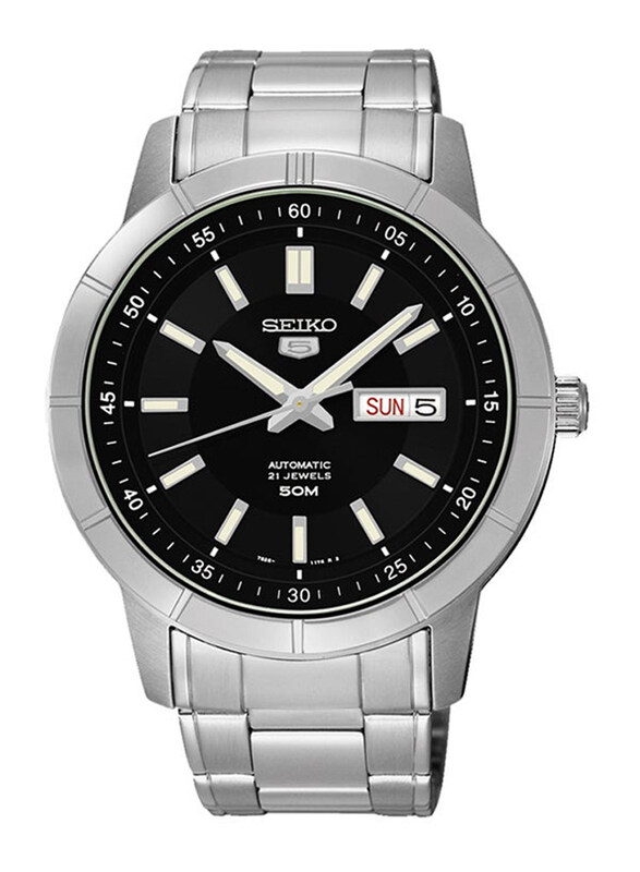 Seiko Analog Watch for Men with Stainless Steel Band and Water Resistant, SNKN55J, Silver-Black
Seiko Analog Watch for Men with Stainless Steel Band and Water Resistant, SNKN55J, Silver-Black