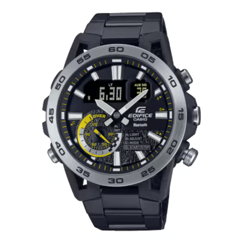 Casio Edifice Analog/Digital Watch for Men with Stainless Steel Band, Water Resistant and Chronograph, ECB-40DC-1A, Black-Black
Casio Edifice Analog/Digital Watch for Men with Stainless Steel Band, Water Resistant and Chronograph, ECB-40DC-1A, Black-Black