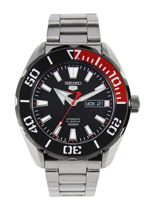 Seiko Analog Watch for Men with Stainless Steel Band, Water Resistant, SRPC57J, Silver-Black
Seiko Analog Watch for Men with Stainless Steel Band, Water Resistant, SRPC57J, Silver-Black