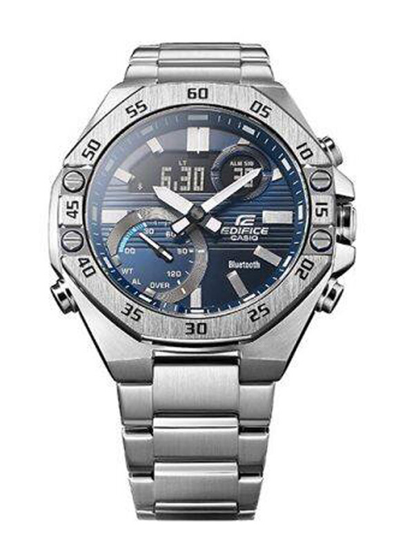 Casio Edifice Analog/Digital Watch for Men with Stainless Steel Band, Water Resistant and Chronograph, ECB-10D-2A, Silver-Blue
Casio Edifice Analog/Digital Watch for Men with Stainless Steel Band, Water Resistant and Chronograph, ECB-10D-2A, Silver-Blue