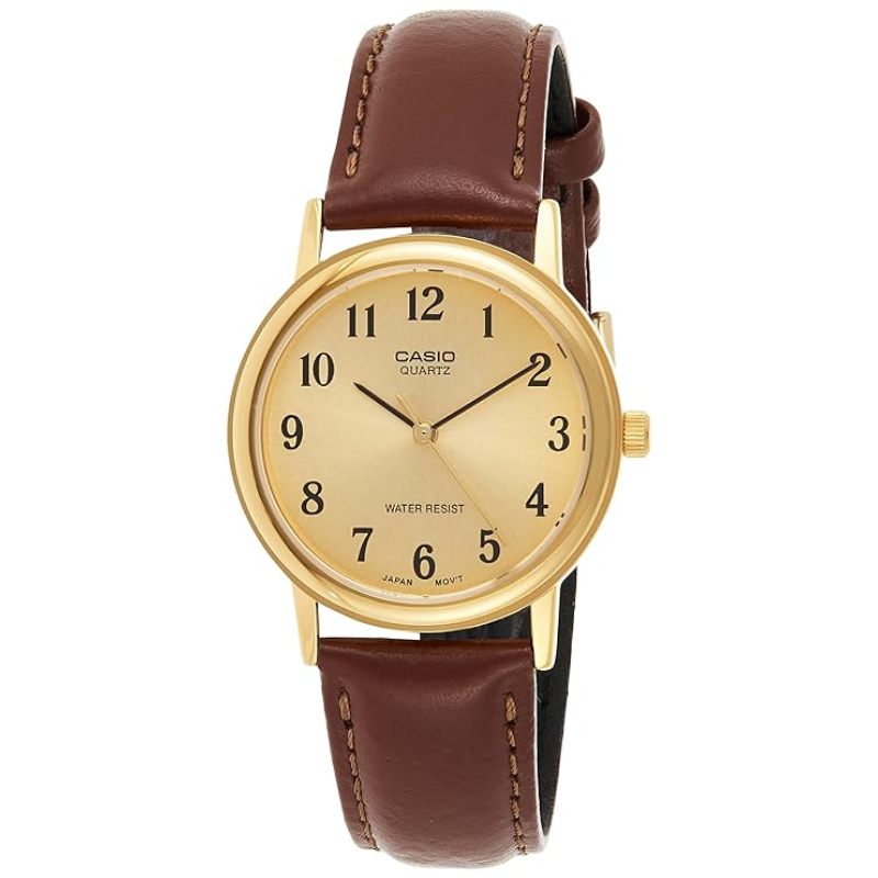 Casio Analog Watch for Men with Leather Band, Water Resistant, MTP-1095Q-9B1, Brown-Gold
Casio Analog Watch for Men with Leather Band, Water Resistant, MTP-1095Q-9B1, Brown-Gold